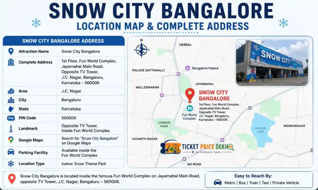 Snow City Bangalore Ticket Price