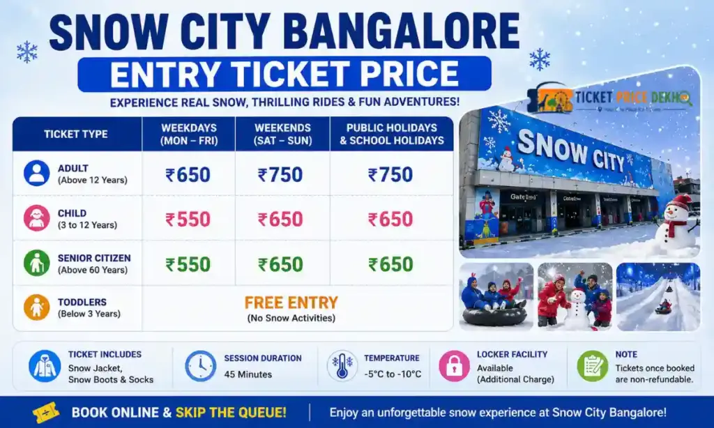 Snow City Bangalore Ticket Price